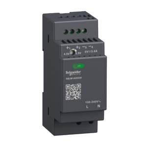Alimentation électrique modulaire monophasée régulée Schneider Electric ABLM1A05036 100-240V AC, alimentation à découpage 5V 3.6A - Product Image 1
