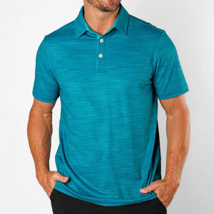 เสื้อทีมกอล์ฟชายหญิงผ้าคอตตอนเนื้อนุ่มพิมพ์โลโก้แบบถักไม่ยับออกแบบได้ตามต้องการ - Product Image 1