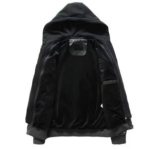 Veste en cuir PU pour hommes OEM manteau à fermeture éclair coupe ajustée vêtements d'extérieur d'hiver décontractés à la mode - Product Image 4