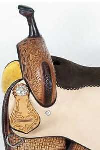 Sillín occidental de cuero genuino para montar a caballo, venta al por mayor, distribuidor, venta al por mayor, precio de fábrica - Product Image 3