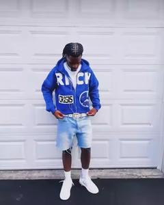 Sweats à capuche zippés Street Wear Sweats à capuche Boxy lourds pour hommes Sweat à capuche imprimé personnalisé avec étiquette personnalisée Fabricant - Product Image 3