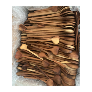 Cuillère à repas en bois naturel Cuillère à soupe à thé en bois réutilisable personnalisée de haute qualité du Vietnam à prix compétitif - Product Image 1