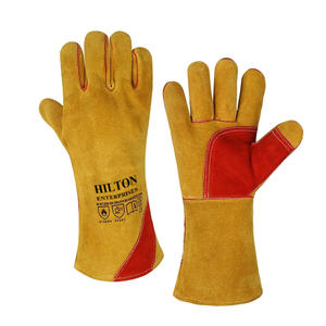 Industrial Working Gloves Safety <b>Cuff</b> Cowhide Leather Reinforced Palm and <b>Thumb</b> Leather Welding Gloves Heat Resistant Gloves - Product Image 6