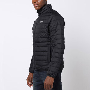 Wholesale <b>Winter</b> Fashionable Men's Puffer <b>Jackets</b> 100% Breathable with Stand Collar Front Logo Position - Product Image 1