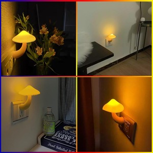 Nouveau LED champignon <span class=keywords><strong>veilleuse</strong></span> capteur de lumière intelligent gradation automatique lampe de chevet à économie d'énergie pour la décoration de la chambre à coucher à la maison - Product Image 3