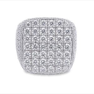 แหวนฮิปฮอปประดับเพชร VVS แบบ Iced Out เงินแท้ 925 สำหรับผู้ชาย - เหมาะสำหรับงานแต่งงานและงานปาร์ตี้ - Product Image 1