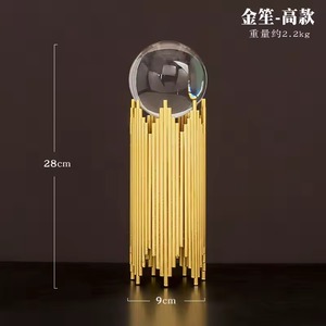 Pièce maîtresse de boule de verre d'or de luxe pièce maîtresse de Table Unique pour la maison intérieur bureau affichage fête événement cadeau Sculpture - Product Image 5