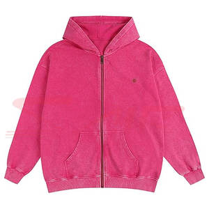 Sudadera con capucha de invierno para hombre de diseño personalizado Chaqueta de algodón 100% lavada con ácido desgastada de nuevo estilo - Product Image 4