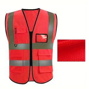 Bon marché, gilet de sécurité confortable et moderne design personnalisé, gilet réfléchissant unisexe haute visibilité - Product Image 6