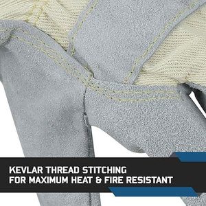 Venta al por mayor de guantes de trabajo personalizables para las cuatro estaciones de cuero Partido de vaca para la construcción informal/diaria al aire libre y Deportes de Pakistán - Product Image 4