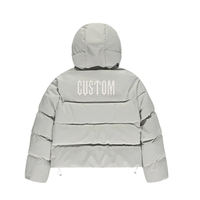 Veste matelassée unisexe personnalisée en nylon enduit écologique imperméable avec doublure en laine, vente en gros, parka décontractée d'hiver pour le streetwear