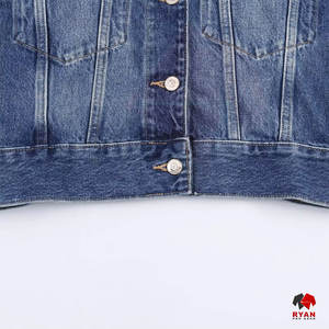 Veste en jean pour femme, style moderne et décontracté, couture de haute qualité, prix de gros, veste en jean avec col en fourrure - Product Image 6
