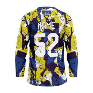 เครื่องแบบฮ็อกกี้น้ำแข็งระบายอากาศได้ดีพิมพ์ลายด้วยการเย็บปักและปะติดเสื้อได้ฟรี - Product Image 2