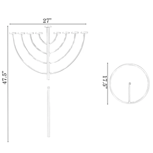 Menorah 9 Branche Menorah Candélabre juif fait à la main Design authentique Terre Sainte Cadeaux Artefacts religieux Bougeoir - Product Image 6