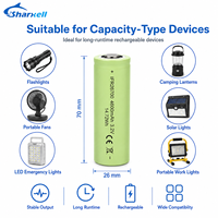 بطارية شاركسيل SX-26700-4600-3.2V 26700 4600 مللي أمبير 3.2 فولت ليثيوم فوسفات الحديد قابلة لإعادة الشحن أسطوانية الشكل