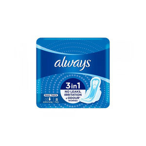 Coussinets féminins Always Radiant pour femmes, taille 3, débit extra lourd, avec ailes, parfumés, 22 Ct - Product Image 1