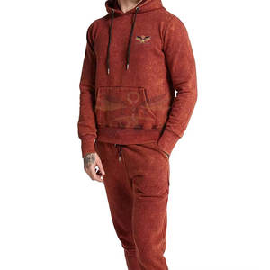 Vêtements de mode survêtements lavés à l'acide vêtements d'hiver survêtements lavés à l'acide survêtements de lavage à l'acide de couleur unie - Product Image 2