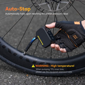 Draadloze Batterij <span class=keywords><strong>Mini</strong></span> Elektrische Luchtpomp Fiets Accessoires Draagbare Fietspomp Met Drukmeter - Product Image 5