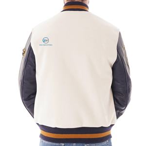 Veste universitaire pour homme, douce, 100% laine, veste en cuir respirante, manches à lettres, style streetwear, hiver, service OEM - Product Image 2