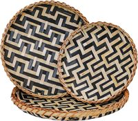 Nouveau design, meilleur prix, haute qualité, Lavihexco Boho Wicker, 100% bambou naturel, taille personnalisée, ensemble de suspension murale, décoration intérieure