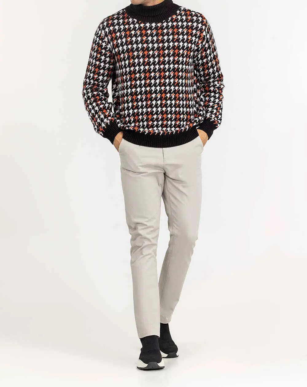 파키스탄 제조업체 가을 겨울 남성용 스웨터 패션 남성 남성용 블랙 오버 사이즈 니트 스웨터
