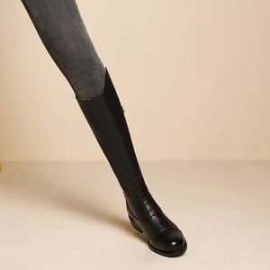 Nuevas botas de cuero real con cremallera larga para montar a caballo para hombre de alta calidad, botas de cuero para montar a caballo con logotipo personalizado para adultos - Product Image 5