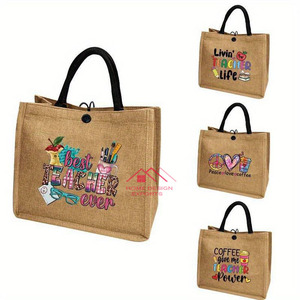 กระเป๋าถือทำด้วยมือผ้าใบผ้า - Product Image 4