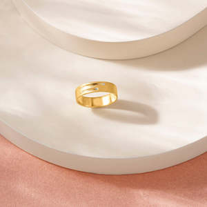 แหวนแฟชั่นประดับเพชรชุบทองสำหรับผู้หญิง Evermore Story สำหรับวันครบรอบ - Product Image 1