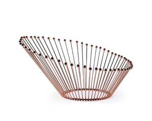 White Stylish Decorative <b>Metal</b> Fruit <b>Basket</b> With Floral Motifs Crafted For Aesthetic Appeal And Practical <b>Storage</b> Of Fresh Fruit - Product Image 6