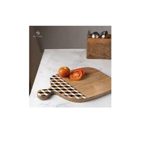 Tabla de cortar con esmalte de madera, accesorio decorativo de gran tamaño, con estampado - Product Image 3