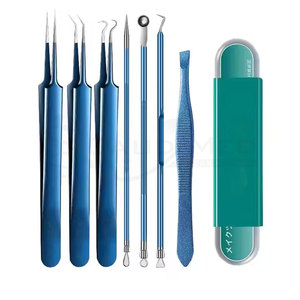 Offre Spéciale 2/7 1 ensemble d'aiguilles d'acné outils de Salon de beauté Ultra pointus pour femmes pince à épiler pour la bouche de serrage cellulaire - Product Image 1