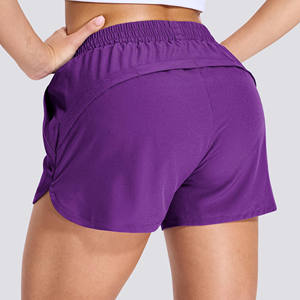 Pantalones cortos para mujer, pantalones cortos deportivos transpirables con costuras de malla, pantalones cortos de Fitness de LICRA antiluz con cintura elástica de talla grande para mujer - Product Image 3