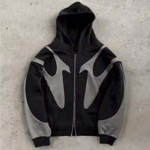 OEM Fashion Mens <b>Thermal</b> Cotton French Terry Cropped Hoodie High Quality Panel Cut Plain Design Wholesale Price Hoodie Unisex - Product Image 2