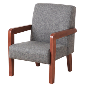 Sillón Infantil de Madera Maciza, Silla Infantil Individual, Sofá Infantil de Tela de Lino, Silla Infantil para Comedor y Escuela - Product Image 1