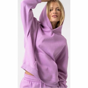 Sweats à capuche de qualité supérieure couleur poche avant mode décontractée sur les sweats à capuche et sweat-shirts à capuche drop-shoulderhodies pour femme - Product Image 3