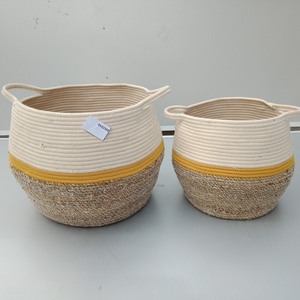 Jacinthe Style Vintage Cercle Rotin Panier De Rangement Organisation De La Maison avec Élégance - Product Image 5