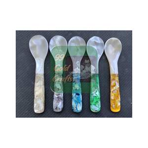 CUILLÈRE EN NACRE DE LUXE FAITE À LA MAIN CUILLÈRE EN COQUILLE NATURELLE POUR CAVIAR ET DESSERT DU VIETNAM ARTISANAT - Product Image 3