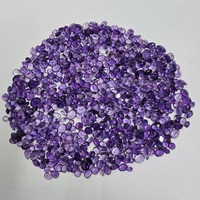 Cabochon en améthyste bleue naturelle de haute qualité, poli, avec jeu de couleurs, pour la création de bijoux uniques