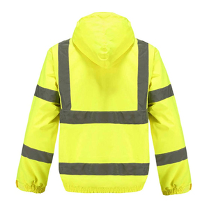 Chaqueta DE SEGURIDAD reflectante de alta visibilidad unisex, chaqueta impermeable con capucha, abrigo de seguridad de invierno, ropa de trabajo con capucha, chaqueta de seguridad para hombre - Product Image 2