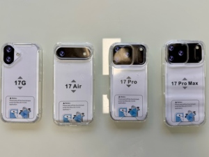 Coques de téléphone portable transparentes en acrylique transparent mince pour <span class=keywords><strong>iPhone</strong></span> 17 Air 16 15 Pro Max TPU Edge Anti couverture arrière jaune - Product Image 2