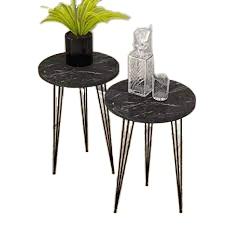 Mesa de moda de mármol para decoración del hogar, muebles de interior de Color negro, mesa de centro de té - Product Image 2