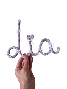 Nombre de Alambre Tejido a Crochet para Decoración de Cuarto de Bebé, Nombre de Alambre Tejido a Mano, Tamaño Personalizado para Decoración de Habitación de Cumpleaños o Boda, por Proveedores Indios - Product Image 4