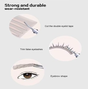 Ciseaux à cuticules en acier inoxydable argenté, ciseaux à manucure personnalisés, ciseaux d'aide au maquillage - Product Image 3