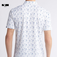 Camiseta Casual de Alta Calidad para Hombre, Corte Ajustado, Talla Personalizada, Transpirable, para Golf, con Estampado de Leopardo, Tejido de Punto Comprimido