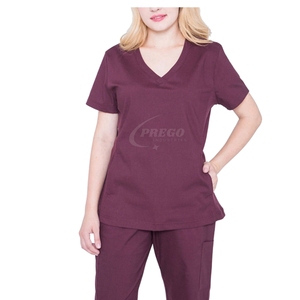 Conjunto de Uniformes Médicos Elásticos para Mujer, Uniforme de Hospital de Poliéster, Uniformes de Enfermería Elegantes para Médicos y Enfermeras, Venta al Por Mayor OEM - Product Image 1