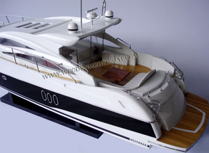SUNSEEKER Predator 62 Handcrafted <b>Wooden</b> Modern Yacht Model Boats Painted <b>Art</b> Style with Love Tray Gift <b>Box</b> for Sign Display - Product Image 4