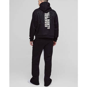 Ensemble de survêtement streetwear pour homme, deux pièces, pantalon de jogging évasé, ensemble de survêtement ample - Product Image 2