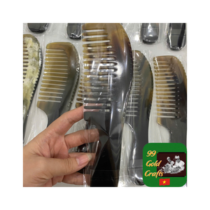 หวีเขาควายทำมือหวีขัดธรรมชาติสำหรับผมและเครากรูมมิ่งพื้นผิวเรียบอุปกรณ์จัดแต่งทรงผมที่อ่อนโยนทุกวัน - Product Image 5