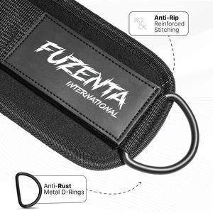 Accessoire de câble pour musculation, anneau en D, machine de musculation, entraînements des jambes et des fessiers, haltères, sangles de cheville rembourrées en néoprène, sangles de cheville de fitness - Product Image 3