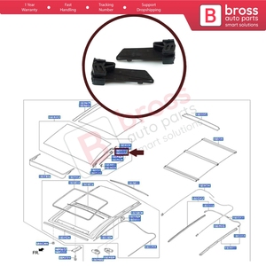 Conjunto de Soporte Trasero para Techo Solar BSR597 para I30 MK2 GD 2012-2016 Elantra GT 81698A5000 - Product Image 5